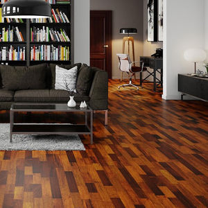 engineered parquet floor / glued / floating / merbau
