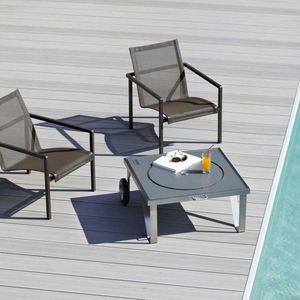 coffee table / contemporary / steel / galvanized steel