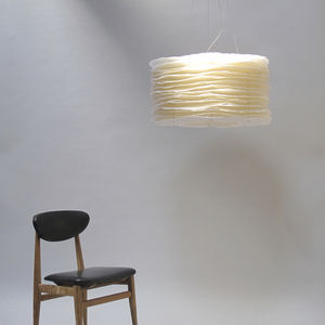 pendant lamp / original design / steel / paper