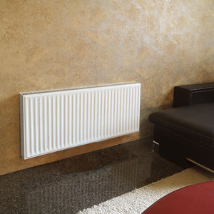 hot water radiator / steel / contemporary / rectangular