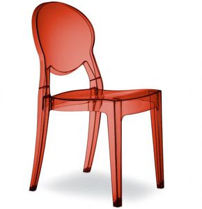 contemporary visitor chair / stackable / recyclable / polycarbonate