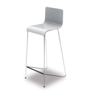 contemporary bar stool / steel / commercial / outdoor