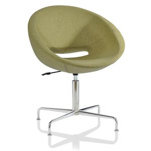 contemporary visitor chair / upholstered / swivel / adjustable-height