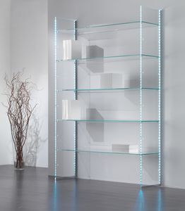 wall-mounted display rack / clothing / glass / commercial