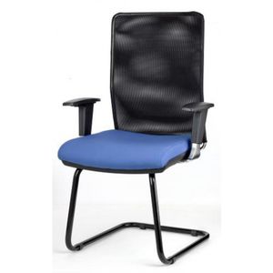 contemporary visitor chair / with armrests / cantilever / fabric