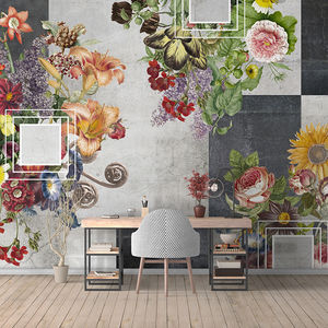 contemporary wallpaper / fabric / vinyl / floral