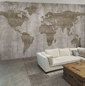 contemporary wallpaper / fabric / vinyl / map