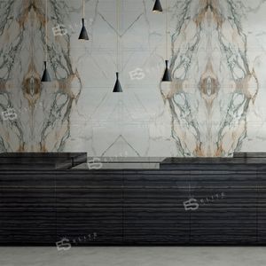 wall tile / marble / patterned / large-format