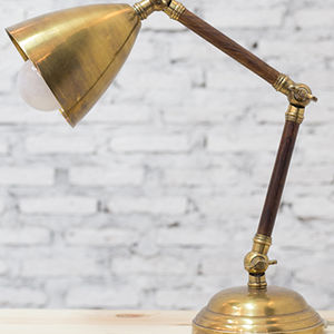 table lamp / contemporary / steel / brass