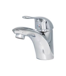 washbasin mixer tap / brass / stainless steel / bathroom