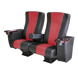 leather cinema seating / with headrest / red / black