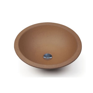 countertop washbasin / round / sandstone / contemporary