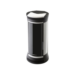 pellet heating stove / contemporary / metal / round
