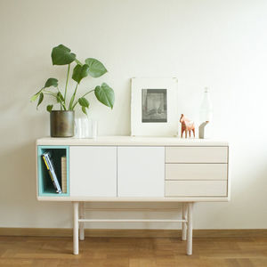sideboard with long legs / contemporary / lacquered MDF / ash