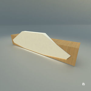 modular reception desk / illuminated / wooden / laminate