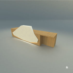 modular reception desk / wooden / Solid Surface