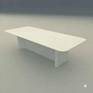 contemporary boardroom table / Solid Surface / rectangular / for offices