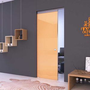 indoor door / sliding / glass / aluminum