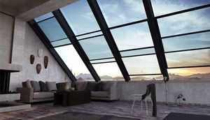 sliding roof window / aluminum / double-glazed / electric