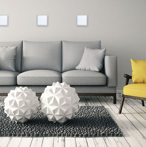 contemporary wall light / aluminum / LED / square