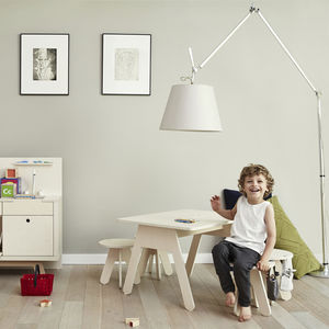 contemporary stool / plywood / birch / child's unisex