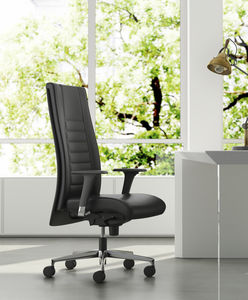 contemporary executive chair / leather / fabric / synthetic leather