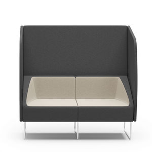 contemporary sofa / fabric / steel / for public buildings