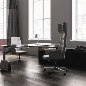 contemporary executive chair / leather / fabric / synthetic leather