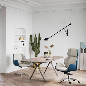 contemporary executive chair / leather / fabric / synthetic leather