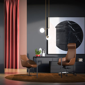 contemporary executive chair / leather / fabric / synthetic leather