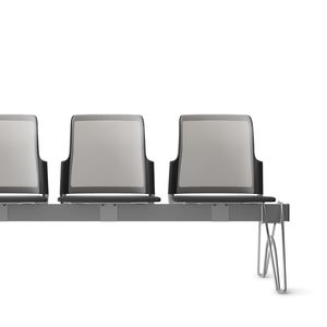 steel beam chairs / polypropylene / 3-seater / indoor