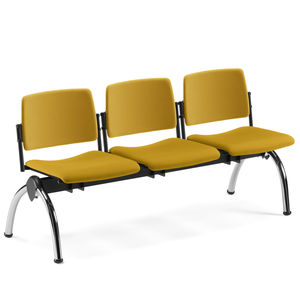 metal beam chairs / fabric / polypropylene / 3-seater