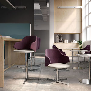 contemporary bar stool / fabric / polyurethane foam / commercial