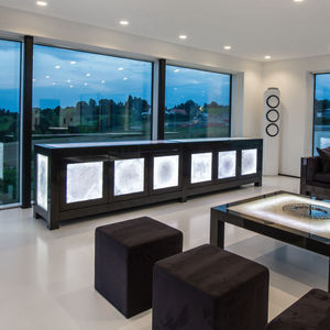 contemporary sideboard / granite / custom / white