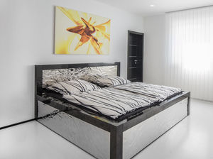 double bed / contemporary / with headboard / custom
