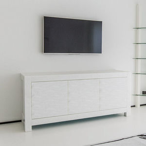 contemporary sideboard / marble / white