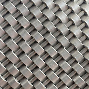 interior woven wire fabric / for facades / for walls / stainless steel