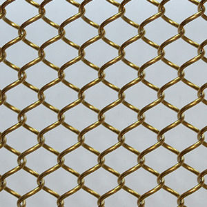 curtain woven wire fabric / stainless steel / twisted / decorative