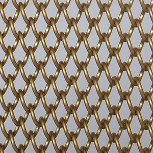 curtain woven wire fabric / aluminum / twisted