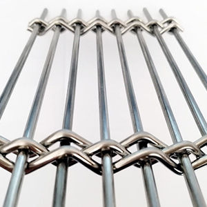 interior woven wire fabric / for facades / railing / stainless steel