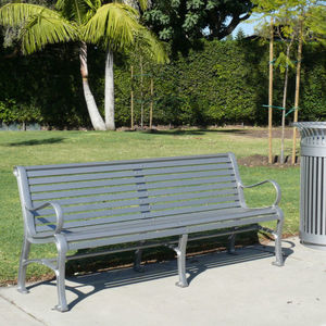 public bench / contemporary / cast iron / cast aluminum