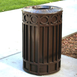 public trash can / aluminum / recycling