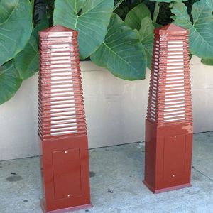 security bollard / cast iron / cast aluminum / luminous