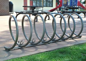 stainless steel bike rack / aluminum / for public spaces