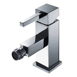 bidet mixer tap / deck-mounted / chromed metal / bathroom