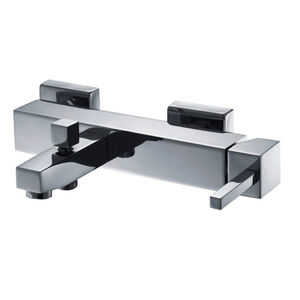 shower mixer tap / wall-mounted / chromed metal / bathroom