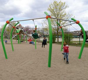 metal swing / playground / multi-person