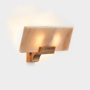Art Deco wall light / brass / marble / LED