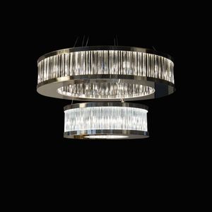 vintage chandelier / Murano glass / metal / LED