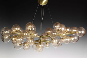 minimalist design chandelier / blown glass / Murano glass / LED
